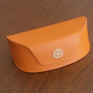 Tory Burch large sunglasses case with golden tone logo 904.